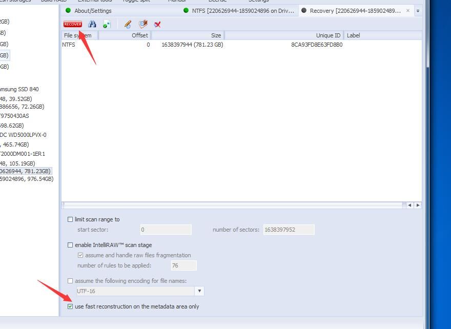 打开目录，再用"RECOVER" 功能查找客户删除的文件。